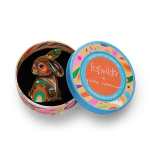Milo the Bunny Brooch  -  Erstwilder  -  Quirky Resin and Enamel Accessories