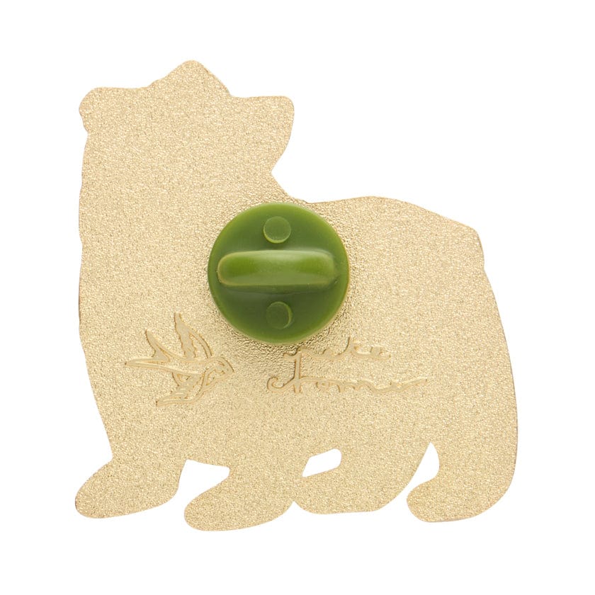 The Brawny Brown Bear Enamel Pin  -  Erstwilder  -  Quirky Resin and Enamel Accessories