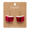 Story Book Drop Earrings - Red Pearl  -  Erstwilder Essentials  -  Quirky Resin and Enamel Accessories