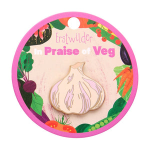 Garlic Guardian Enamel Pin  -  Erstwilder  -  Quirky Resin and Enamel Accessories