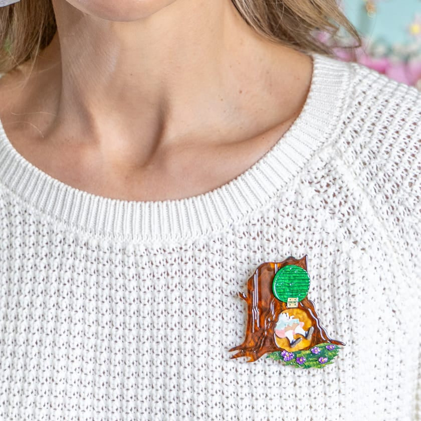 Slippery Slip Brooch  -  Erstwilder  -  Quirky Resin and Enamel Accessories
