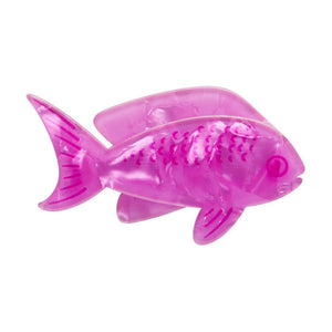 Pink Fish Simplified Mini Brooch  -  Erstwilder Simplified  -  Quirky Resin and Enamel Accessories