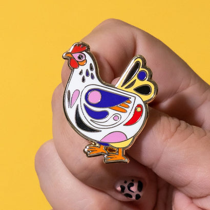 Clara the Chicken Enamel Pin  -  Erstwilder  -  Quirky Resin and Enamel Accessories