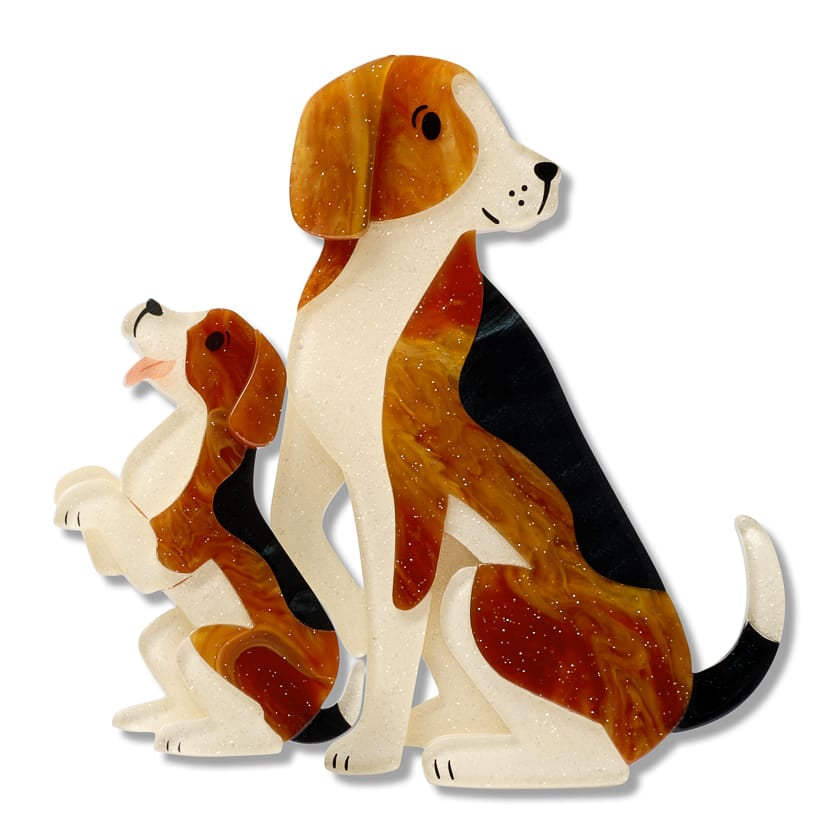 Paw by Paw Brooch Pair  -  Erstwilder  -  Quirky Resin and Enamel Accessories