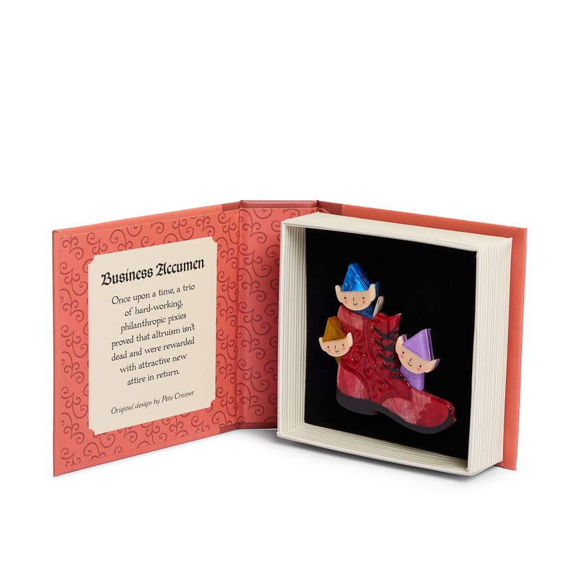 Business Accumen Brooch  -  Erstwilder  -  Quirky Resin and Enamel Accessories