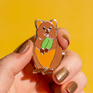 Quinn the Quokka Enamel Pin  -  Erstwilder  -  Quirky Resin and Enamel Accessories