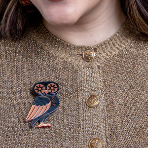 Wisdom Keeper Brooch  -  Erstwilder  -  Quirky Resin and Enamel Accessories