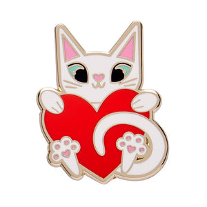 Kalila Kitty Enamel Pin  -  Erstwilder  -  Quirky Resin and Enamel Accessories