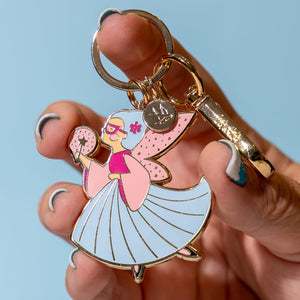 Magical Makeover Enamel Keyring  -  Erstwilder  -  Quirky Resin and Enamel Accessories