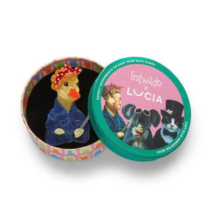 The Diligent Duck Brooch  -  Erstwilder  -  Quirky Resin and Enamel Accessories