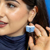 Story Book Drop Earrings - Blue
