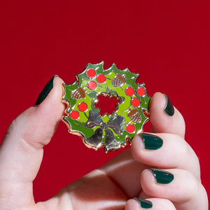 Forest Wreath Enamel Pin  -  Erstwilder  -  Quirky Resin and Enamel Accessories