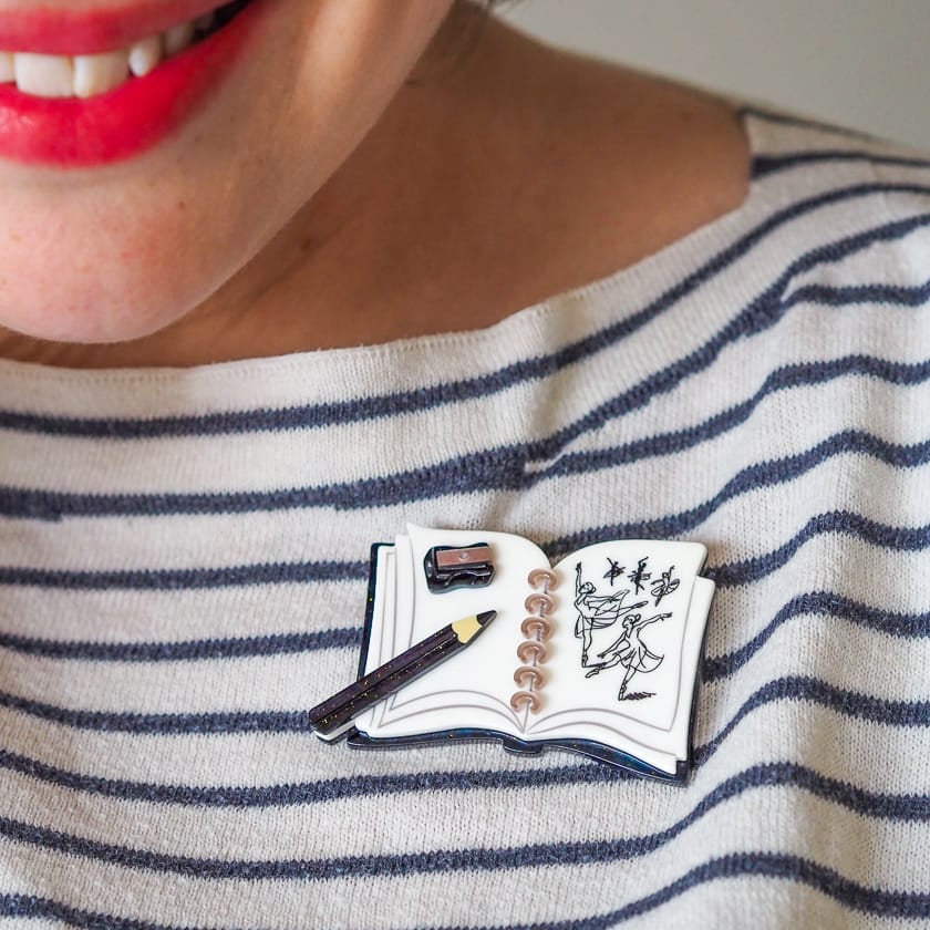 The Daily Sketch Brooch  -  Erstwilder  -  Quirky Resin and Enamel Accessories