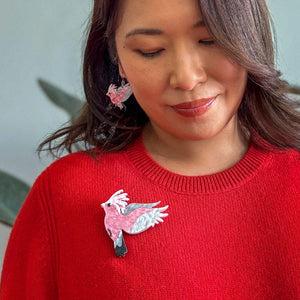 Gertie the Galah Brooch  -  Erstwilder  -  Quirky Resin and Enamel Accessories