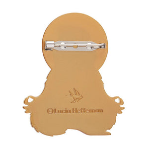 The Yoga Chick Brooch (IMPERFECT)  -  Erstwilder  -  Quirky Resin and Enamel Accessories