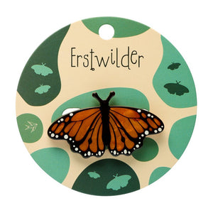 Monarch Butterfly Simplified Mini Brooch  -  Erstwilder Simplified  -  Quirky Resin and Enamel Accessories