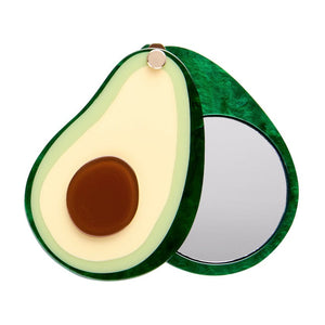 Avocado Affair Mirror Compact  -  Erstwilder  -  Quirky Resin and Enamel Accessories