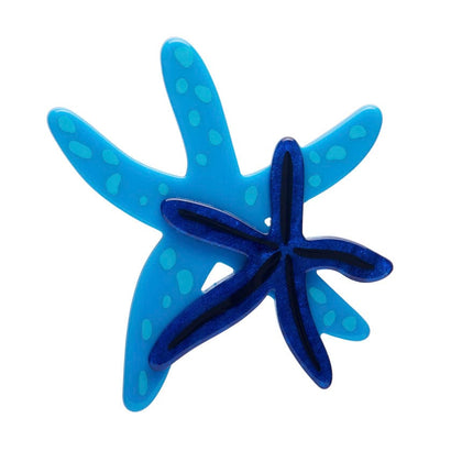 Blue Seastar Brooch  -  Erstwilder  -  Quirky Resin and Enamel Accessories