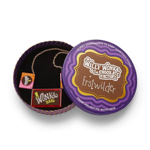 Wonka Chocolate Bars Necklace (IMPERFECT)  -  Erstwilder  -  Quirky Resin and Enamel Accessories