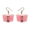 Story Book Drop Earrings - Pale Pink  -  Erstwilder Essentials  -  Quirky Resin and Enamel Accessories