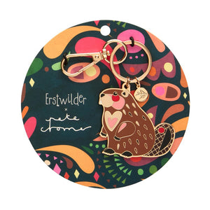 The Busy Beaver Key Ring  -  Erstwilder  -  Quirky Resin and Enamel Accessories
