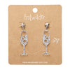 Champagne Bubbles Drop Earrings – Silver