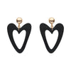 Statement Ripple Resin Heart Drop Earrings - Black  -  Erstwilder Essentials  -  Quirky Resin and Enamel Accessories