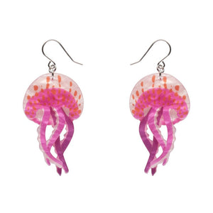 Mauve Stinger Jellyfish Drop Earrings (IMPERFECT)  -  Erstwilder  -  Quirky Resin and Enamel Accessories