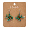 Swallow Drop Earrings - Green