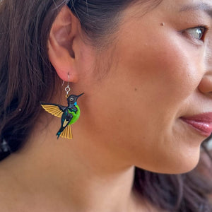 Dusky Starfrontlet Drop Earrings  -  Erstwilder  -  Quirky Resin and Enamel Accessories