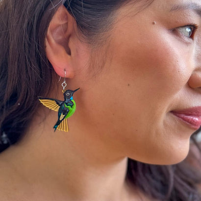 Dusky Starfrontlet Drop Earrings  -  Erstwilder  -  Quirky Resin and Enamel Accessories