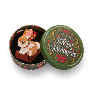 Breezy the Bunny Brooch  -  Erstwilder  -  Quirky Resin and Enamel Accessories