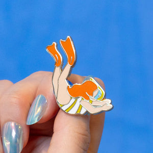 Snorkeler Sheree Enamel Pin  -  Erstwilder  -  Quirky Resin and Enamel Accessories