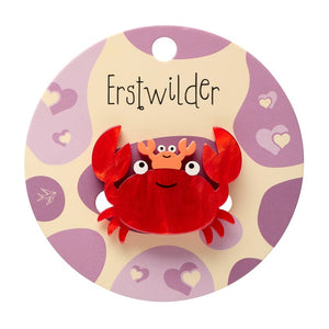 Crabs Simplified Mini Brooch  -  Erstwilder Simplified  -  Quirky Resin and Enamel Accessories