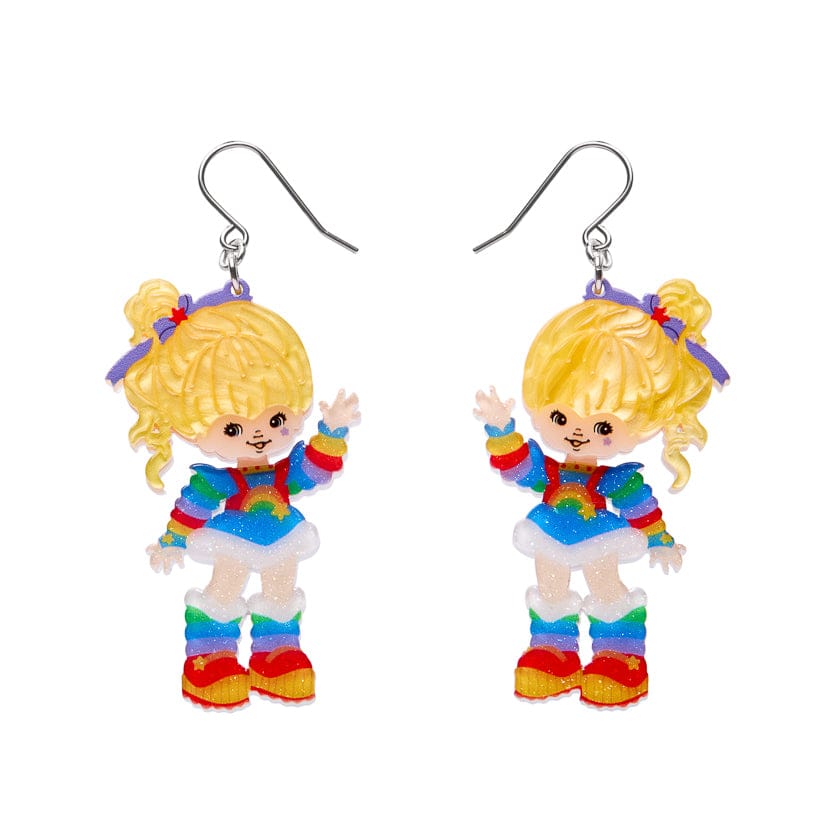 Rainbow Brite Says Hello Drop Earrings (IMPERFECT)  -  Erstwilder  -  Quirky Resin and Enamel Accessories