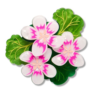Austral Stork's-Bill Brooch  -  Erstwilder  -  Quirky Resin and Enamel Accessories