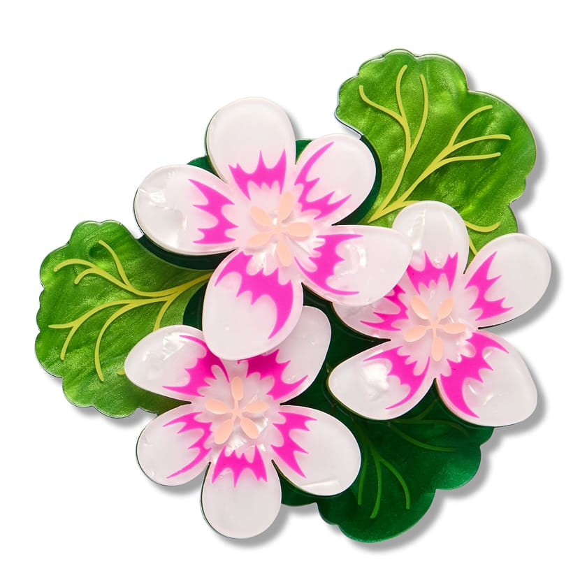 Austral Stork's-Bill Brooch  -  Erstwilder  -  Quirky Resin and Enamel Accessories