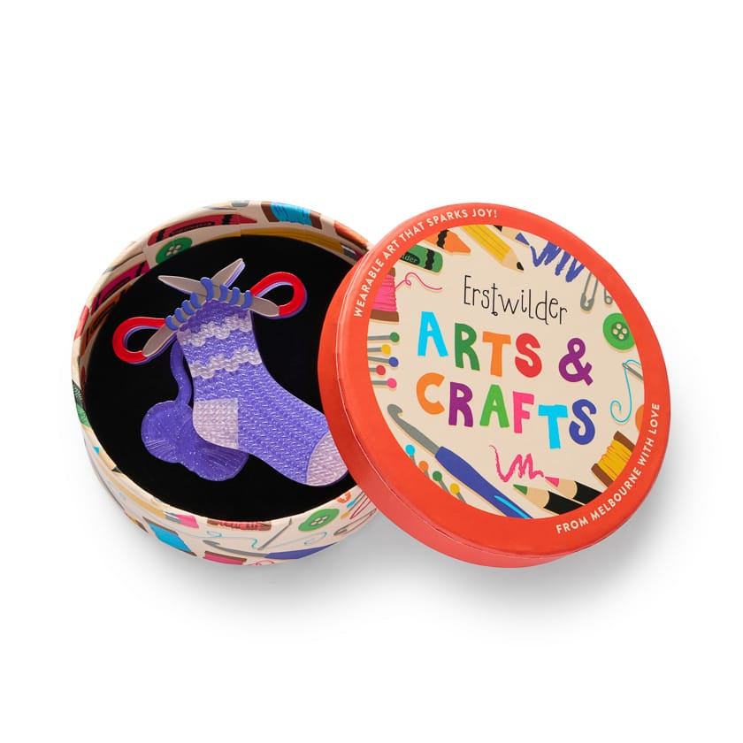 Sock it to Me Brooch  -  Erstwilder  -  Quirky Resin and Enamel Accessories