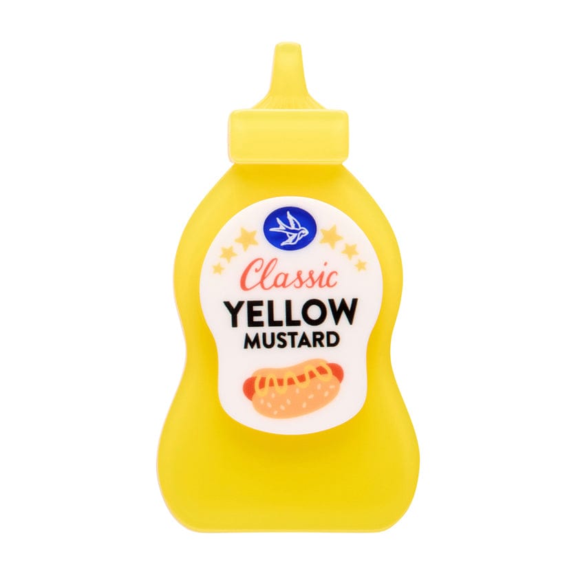 Mustard Moments Brooch  -  Erstwilder  -  Quirky Resin and Enamel Accessories