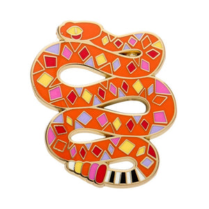The Rowdy Rattlesnake Enamel Pin  -  Erstwilder  -  Quirky Resin and Enamel Accessories