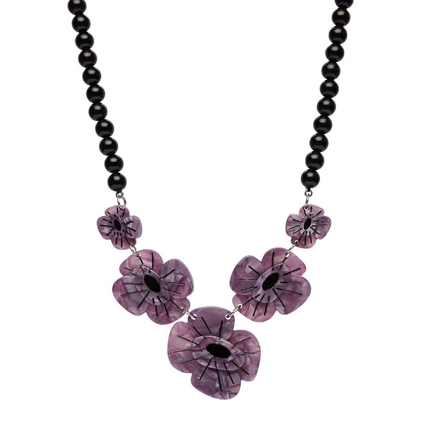 Remembrance Poppy Necklace (IMPERFECT)  -  Erstwilder  -  Quirky Resin and Enamel Accessories