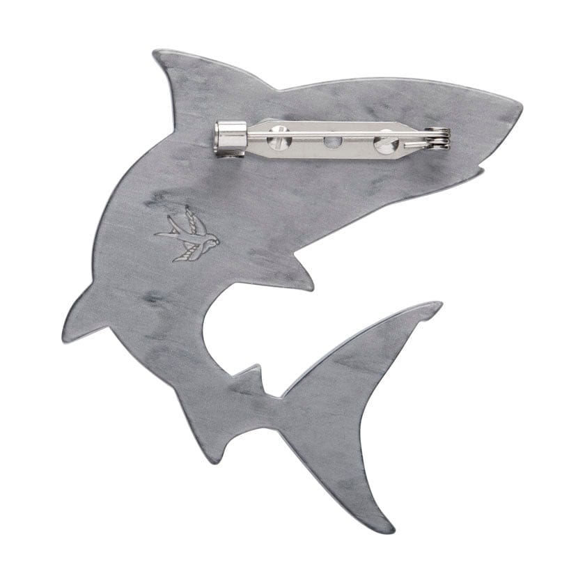 Tiger Shark Brooch (IMPERFECT)  -  Erstwilder  -  Quirky Resin and Enamel Accessories