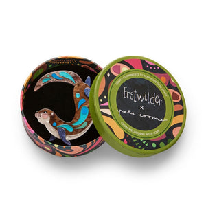 The Outgoing Otter Brooch  -  Erstwilder  -  Quirky Resin and Enamel Accessories