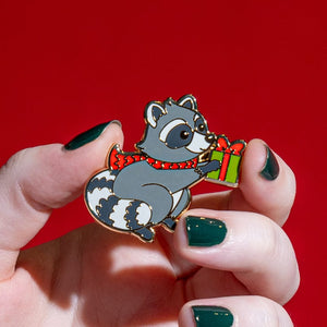 Rhi-Rhi the Raccoon Enamel Pin  -  Erstwilder  -  Quirky Resin and Enamel Accessories