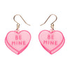 Candy Heart Drop Earrings – Pink  -  Erstwilder Essentials  -  Quirky Resin and Enamel Accessories