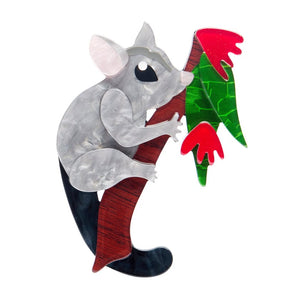 Penny the Possum Brooch (IMPERFECT)  -  Erstwilder  -  Quirky Resin and Enamel Accessories