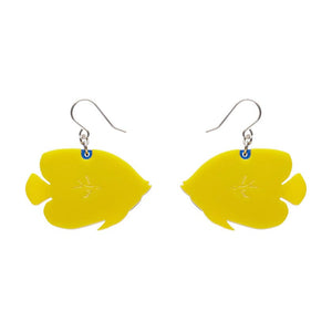 Emperor Angelfish Drop Earrings  -  Erstwilder  -  Quirky Resin and Enamel Accessories