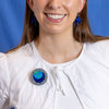 Tiny Blue Dot Brooch  -  Erstwilder  -  Quirky Resin and Enamel Accessories