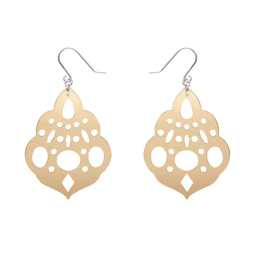 Boho Chandelier Essential Drop Earrings - Gold  -  Erstwilder Essentials  -  Quirky Resin and Enamel Accessories
