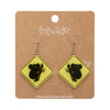 Koala Sign Drop Earrings - Yellow  -  Erstwilder Essentials  -  Quirky Resin and Enamel Accessories